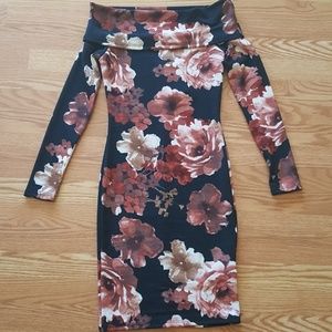 Gorg off shoulder floral dress